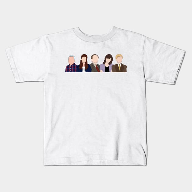 frasier cast Kids T-Shirt by aluap1006